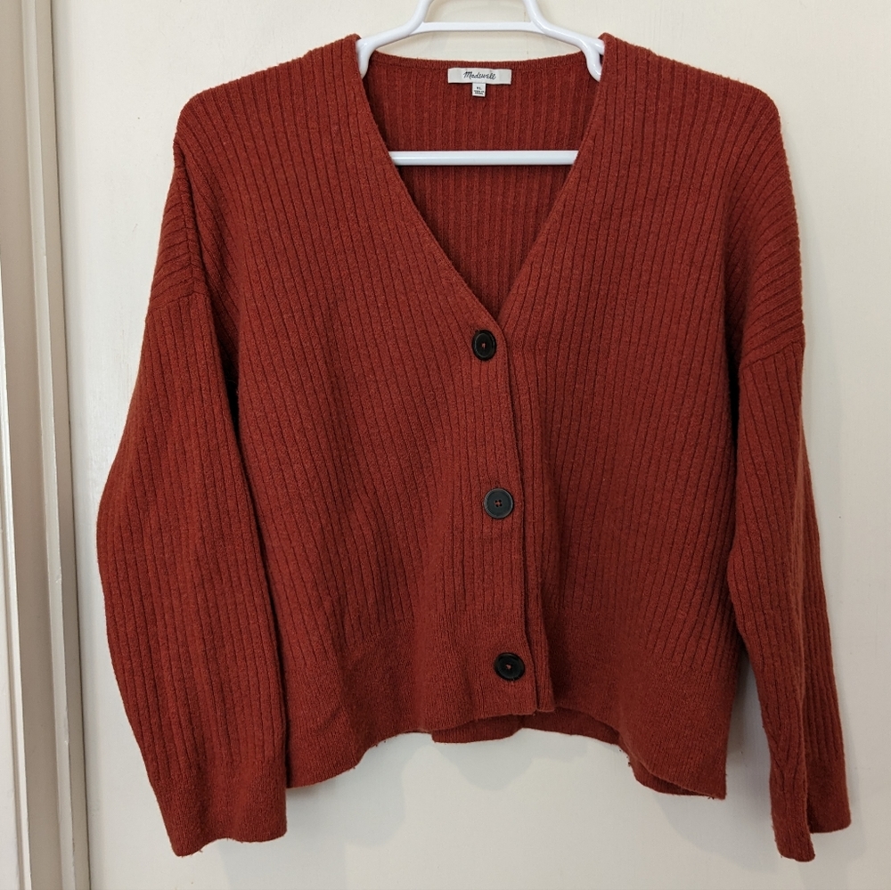 Women's Rust Cardigan Sweater